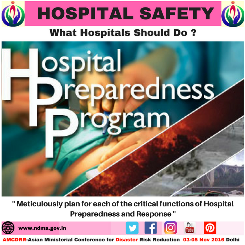 Meticulously plan for each of the critical functions of hospital preparedness and response